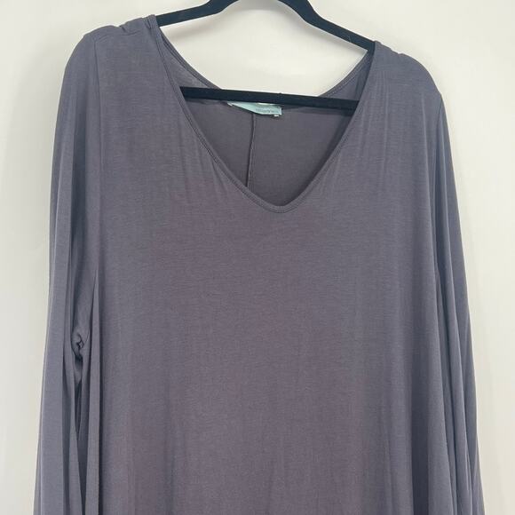 CHATOYANT Women's Slate Gray Fringed Tunic Top 3X  Western Whimsigoth Rodeo - Picture 2 of 5